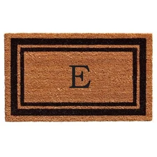 Calloway Mills 152961830E Black Border 18" x 30" Monogram Doormat, (Letter E)