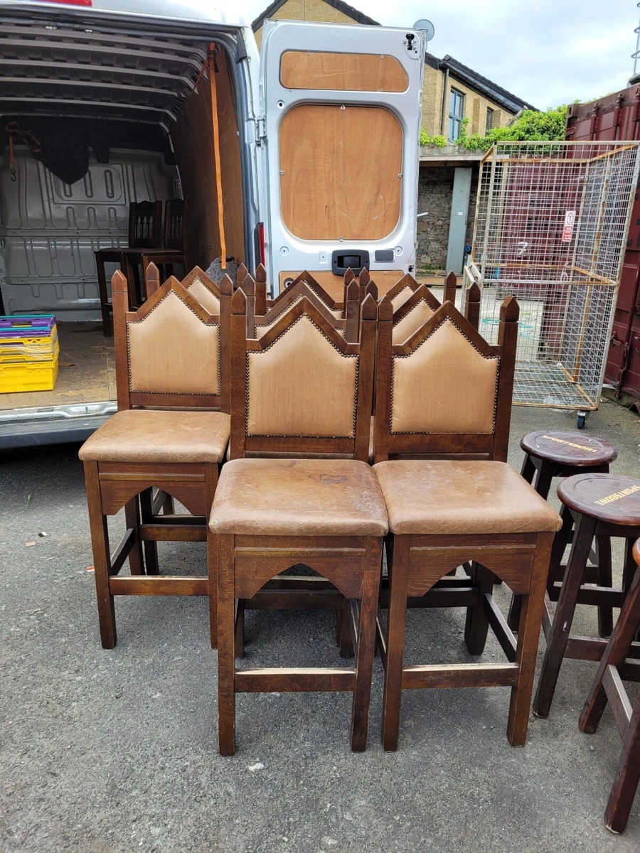Leather 2024 wood stool