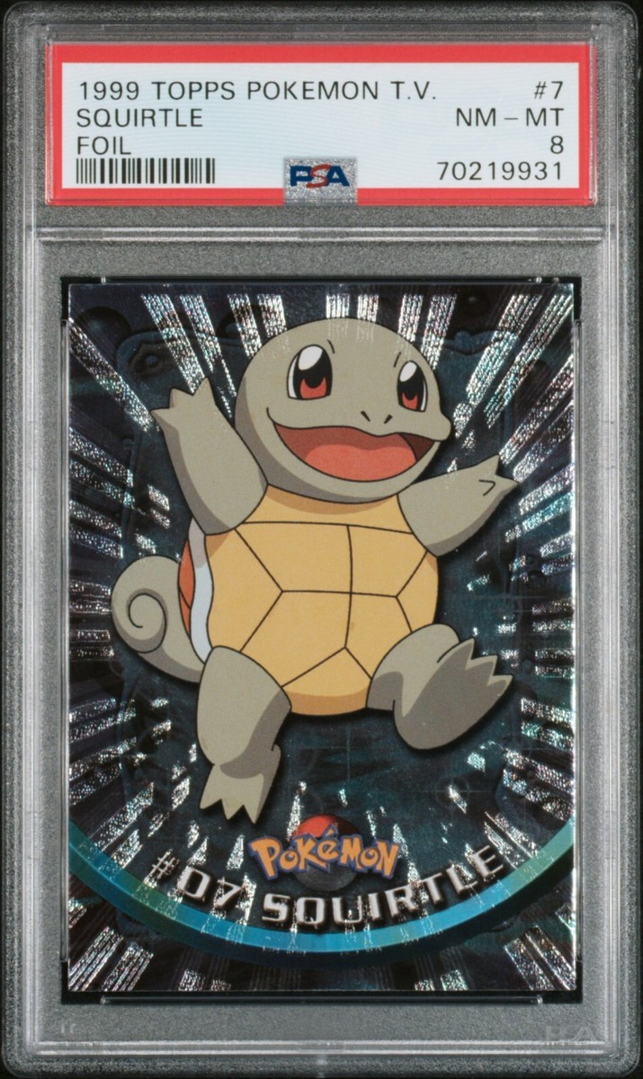 ポケモンTopps TV Animation Edition 1999年 PSA 8 NM-MT Squirtle 07 Foil Topps TV Animation Edition Black