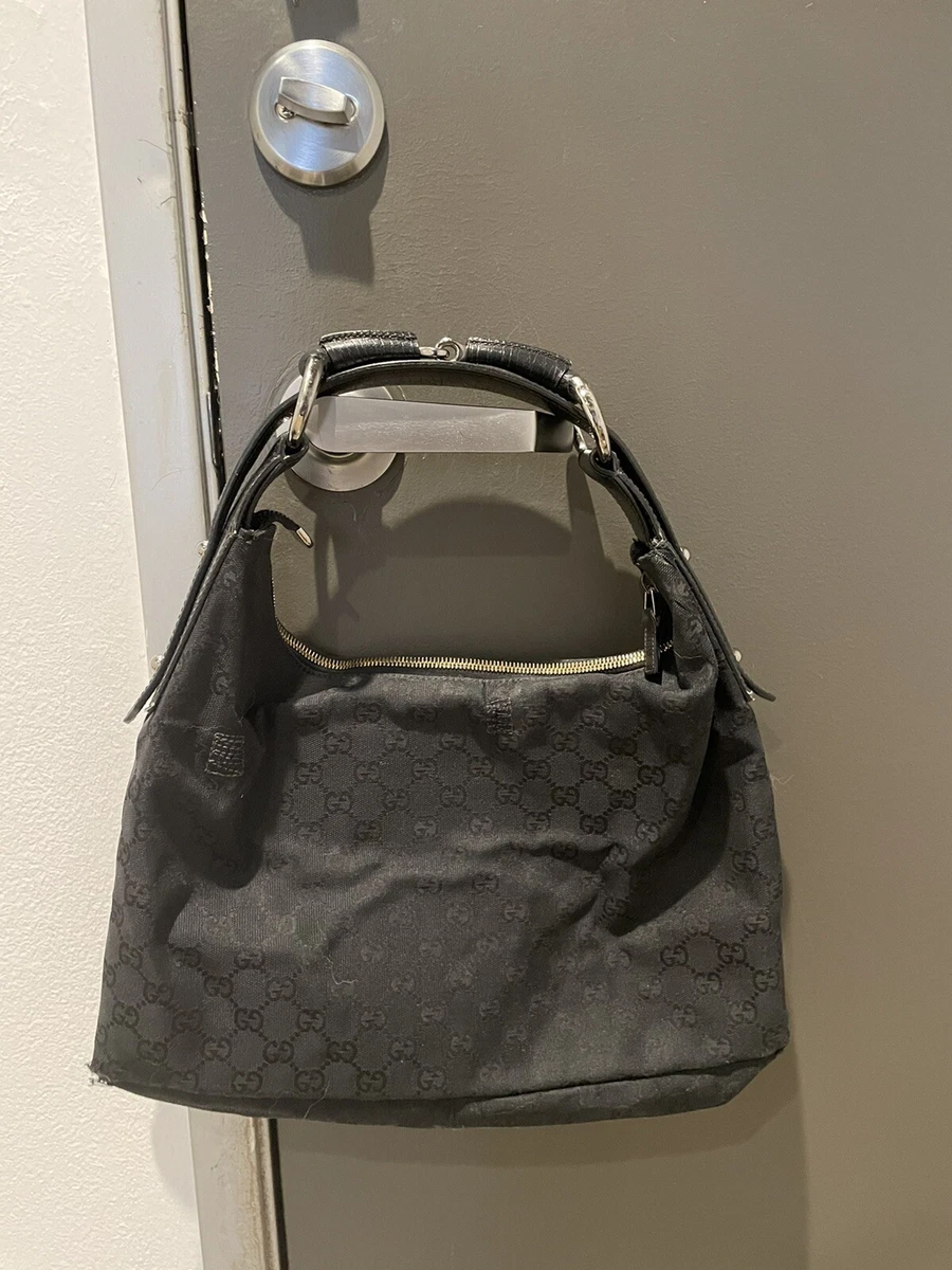 Gucci Hobo Bag Horsebit Large Black Leather