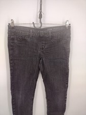 Kenneth Cole Jeans Womens Size 8 Black Super Skinny Stretch Denim Ankle Gray EUC
