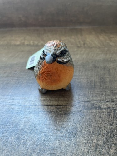 Bird Figurine Orange Gray Indoor Tabletop Art Home Decorating - Picture 2 of 4