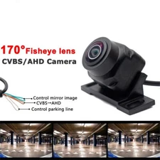 Car Parking Rear View Reverse Backup Camera Night Vision AHD/CVBS Fisheye Lens 