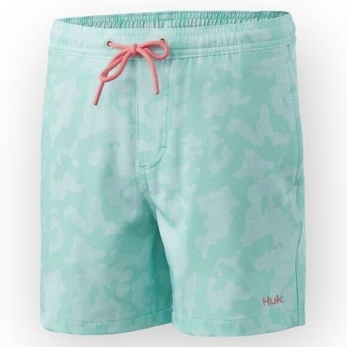 HUK Pursuit Volley Swim Shorts - Black, Size Large, Quick-Dry SPF Fabric For Water & Land - View #8