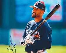 Autographed 8x10 MICAH JOHNSON Atlanta Braves Photo - COA