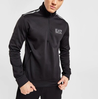 Emporio Armani EA7 Tracktop Poly Tech Fleece 1/2 Zip SweatShirt