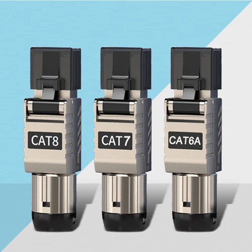 RJ45 10PCS for Cable Cat8 Cat7 Cat6A Connectors Free Easy Termination New Plug