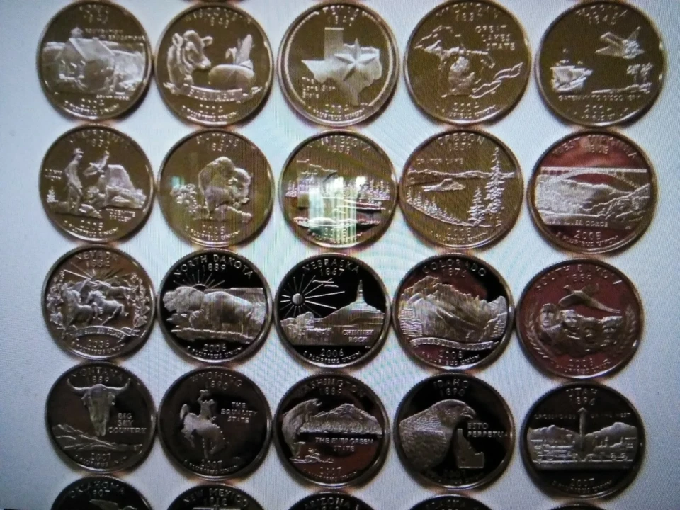 1999-2009 P&D  US STATE QUARTERS- COMPLETE BU UNC SET-112 COINS - Image 2 of 4