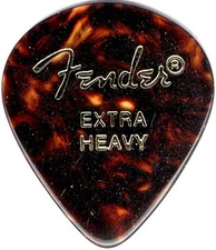 Fender 551 Classic Celluloid Guitar Picks - SHELL - EXTRA HEAVY - 12-Pack (1 ...