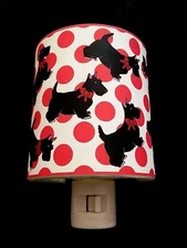 SCOTTIE DOG SCOTTISH TERRIER NIGHT LIGHT artist ELVIE ZELL Polka Dot NEW