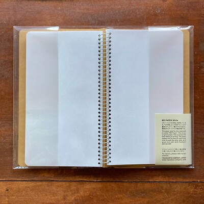 TRAVELER'S Company Spiral Ring Notebook A5 Slim Unruled MD White