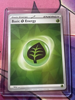 Basic Grass Energy Pokemon Prismatic Evolutions Reverse Holo SVE 009 NM+