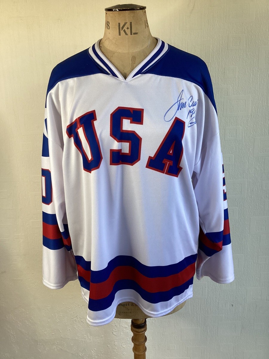Jim Craig Signed USA Ice Hockey Jersey 1980 Winter Olympic Gold