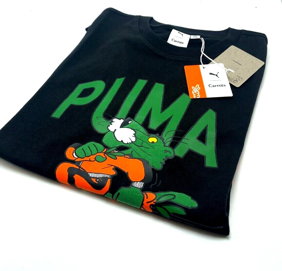NEW* Men PUMA X CARROTS GRAPHIC T-SHIRTS BLACK (627443 01), SZ MD