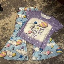 Unbranded Girls' Dr Seuss Outfit Flare Ankle Pants and Top 3-4 Years NEW