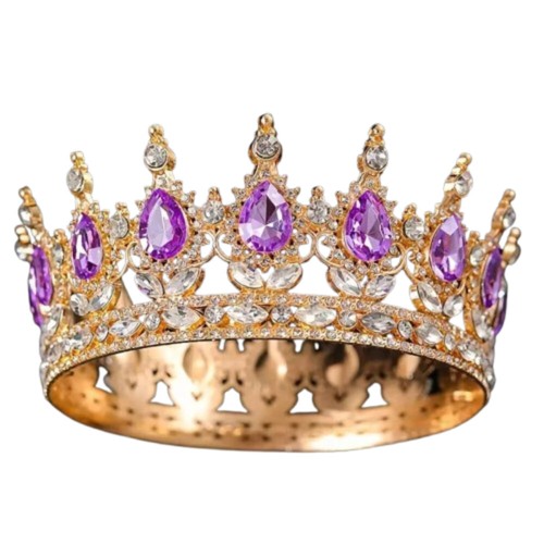 Pageant Crowns Cake Decorations Hair Jewelry Queen Princess Tiara Sparkling - Picture 18 of 20