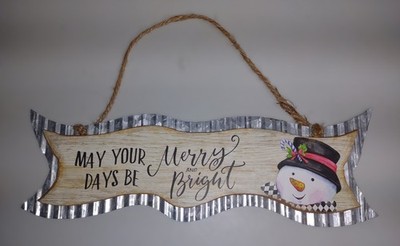 ''May Your Days Be Merry & Bright'' Holiday/Winter Sign