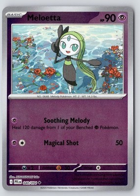 Meloetta 040/094 Uncommon Phantasmal Flames Reverse Holo Near Mint