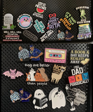 90s Relatable Damn Meme Ghost Vampire Twilight Dyslexia Self-Love Enamel Pin Set