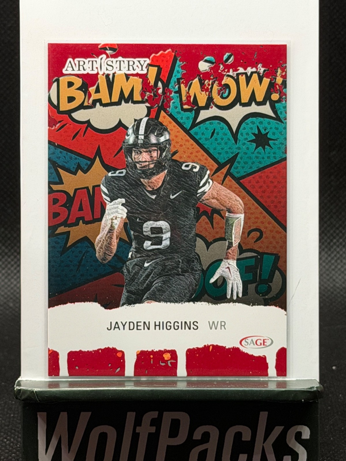 2025 SAGE Artistry - Jayden Higgins WR #71 Red