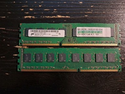 Micron 8GB PC3-12800U DDR3 1600MHz 2Rx8 Desktop PC Memory (MT16JTF1G64AZ-1G6E1)