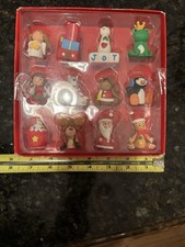 12 Vintage. 2 Inch Clay Dough Assorted Christmas Tree Ornaments New In Package