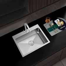 24" x 18" Drop in Kitchen Sink Stainless Steel Single Bowl Kitchen Sink with ...