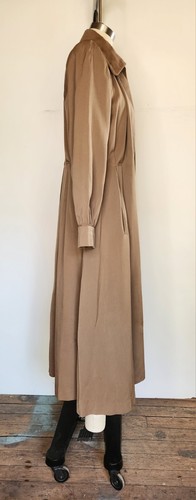 VTG Women's 30s 40s Wool Gabardine Coat War Era Beige Wool Embroidered Lining SM - Picture 6 of 20
