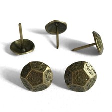 200PCS D16mm Upholstery Tacks Brass,Vintage Furniture Metal Thumb Tacks GB ...