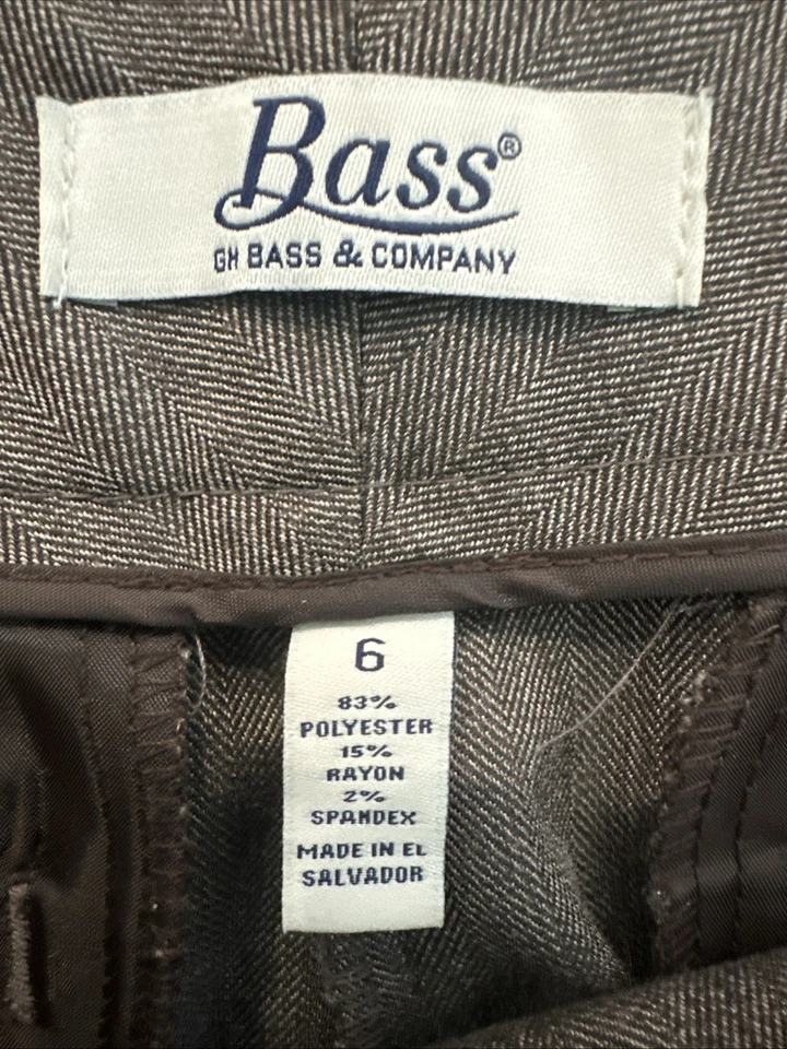 Pantalones de trabajo de vestir Bass & Company Bass para mujer talla 6, marrón claro Foto 2 de 3