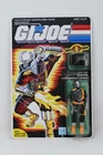 Vintage 1986 GI Joe BATS v1 Cobra Battle Android Trooper on Reproduction Card