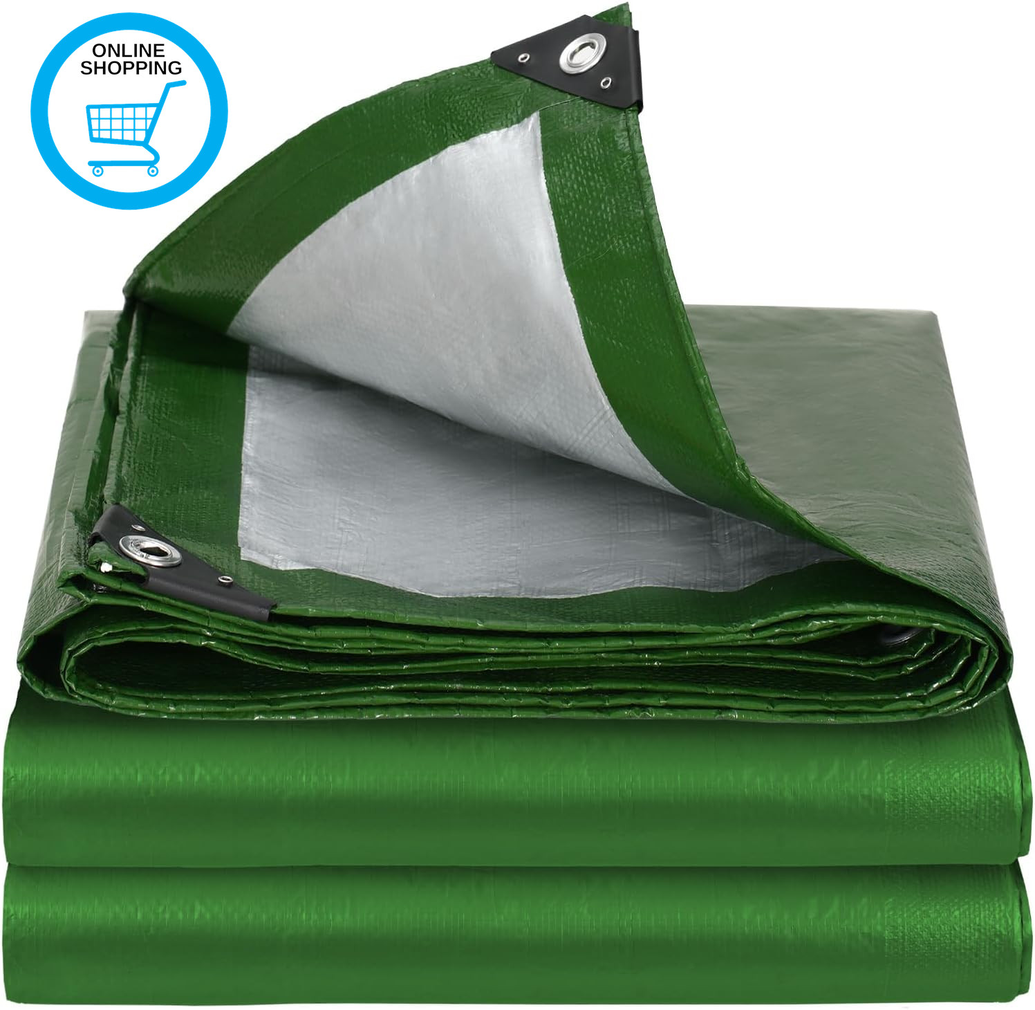 Tarpaulin Waterproof Heavy Duty - 2M X 3M 100Gsm Tarp Cover with Reinforced Eyel