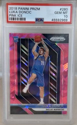 2018-19 Panini Prizm LUKA DONCIC Rookie RC Pink Ice Prizm SP #280 PSA 10