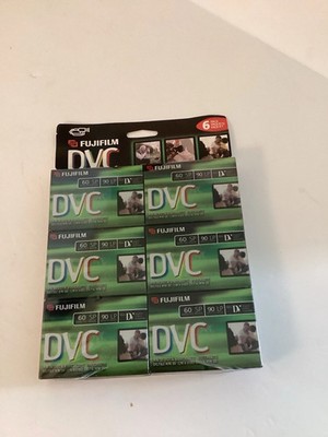 NEW FUJIFILM MINI DIGITAL VIDEO CASSETTES DVC 60m/90m 6 PACK FACTORY SEALED!!