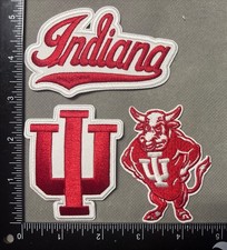 Set Of 3 Indiana University Hoosiers Iron On Patches Football Basketball
