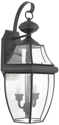 Quoizel Newbury 20"H Mystic Black 2-Light Outdoor Wall Light - Picture 2 of 3