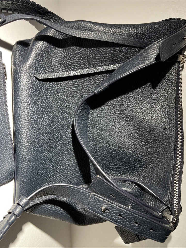 ALLSAINTS Dark Blue Leather Tote Bag with Wallet & 2 Shoulder Straps – Pre-owned - Image 3 of 4