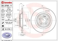 2x Bremsscheibe voll 08.D760.11 BREMBO für MERCEDES-BENZ A-KLASSE CLA GLB GLA