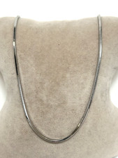 BEAUTIFUL 14K WHITE GOLD TRIANGLE SNAKE CHAIN NECKLACE 19"