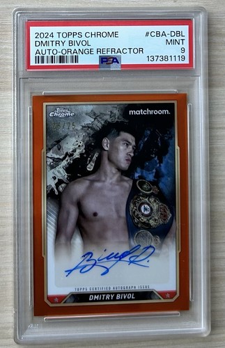 PSA 9 - 2024 Topps Chrome Dimitry Bivol Auto Unified Boxing Light Heavyweight/25