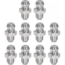 304 Stainless Steel Straight Grease Fitting M6 x 1mm Thread Hydraulic-M6 x 1mm