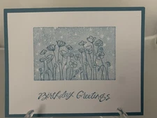 Stampin Up Card Kit Set Of 4 "Happy Birthday" cards #39a - Marina Mist