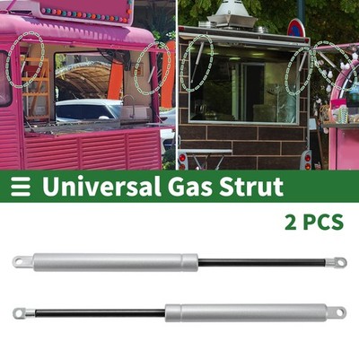 2Stk 133Ib/600N/60kg 380mm Lift Unterstützt Streben Gas Frühling Metall Silber