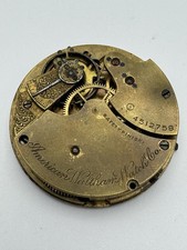 Vintage Waltham 14s 11J Model 1884 Pocket Watch Movement For Parts Or Repair