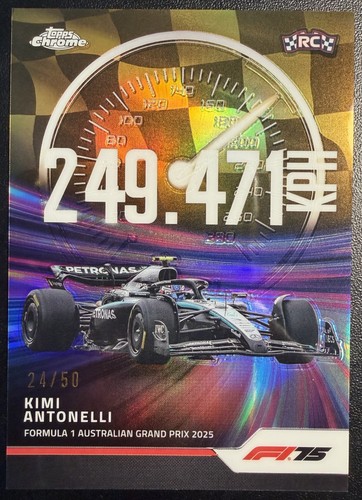 Kimi Antonelli [Gold Refractor] #TS-4 2025 Topps Chrome Formula 1 Top Speed card