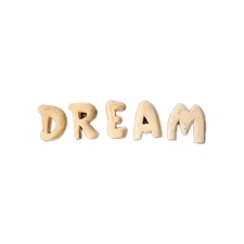 3D Dream Letters Wooden Wall Art Home Decor Gift Natural Wood 