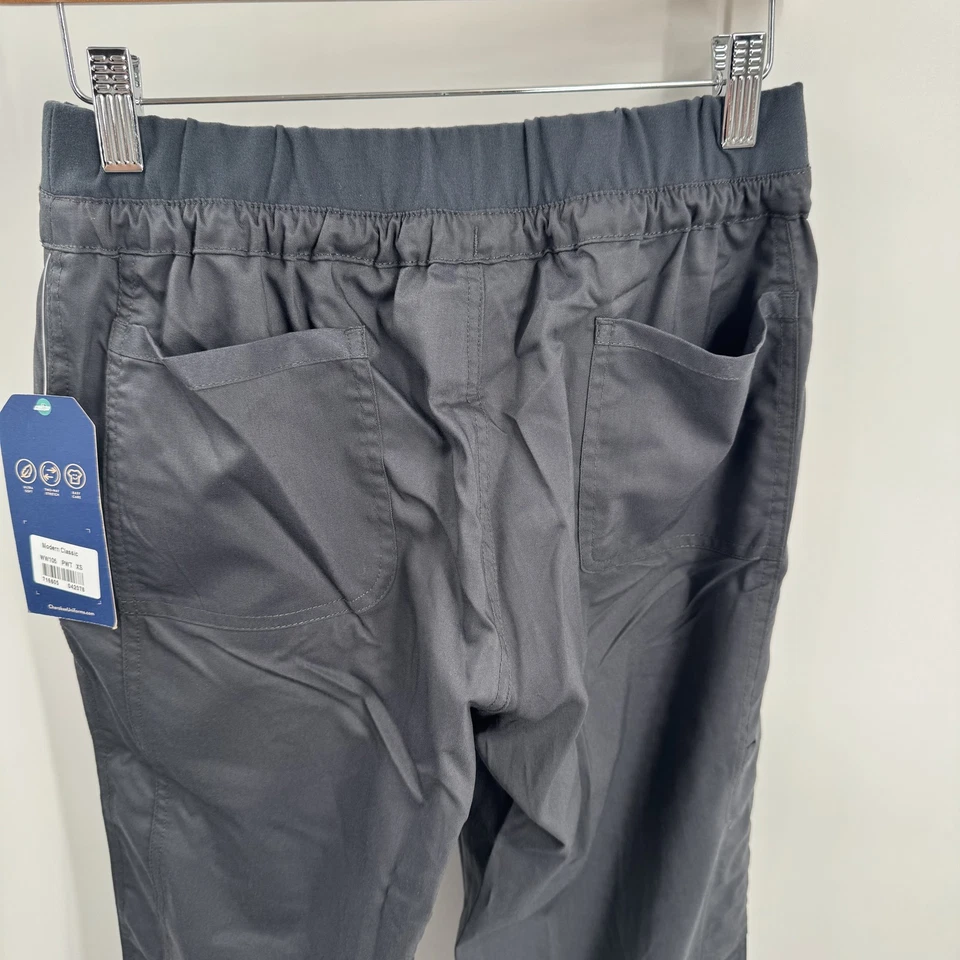 Pantalones Médicos Cherokee Workwear Para Mujer XS Peltre Cordón Pierna Recta Enfermería Foto 3 de 4