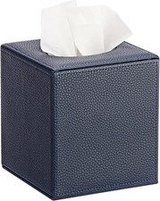 Tissue Box Cover Square Tissue Box Stylish PU Tissue Box Holder W/ Magnetic