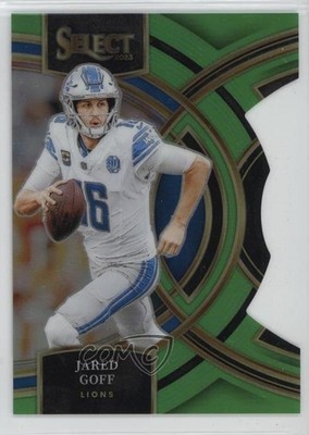 2023 Panini Select Premier Level Neon Green Prizm Die-Cut /499 Jared Goff lk8