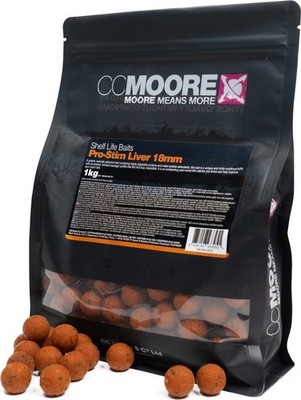 CCMoore Pro-Stim Liver 18mm 1kg Premium Boilies Karpfen Köder Carp Bolie Futter